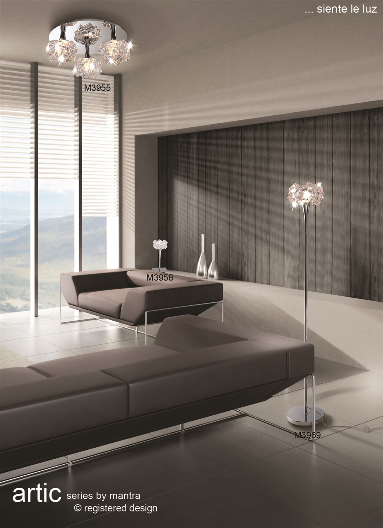 Mantra M3958 Artic Table Lamp 1 Light G9, Polished Chrome