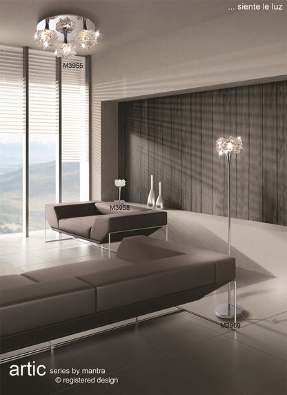 Mantra M3958 Artic Table Lamp 1 Light G9, Polished Chrome