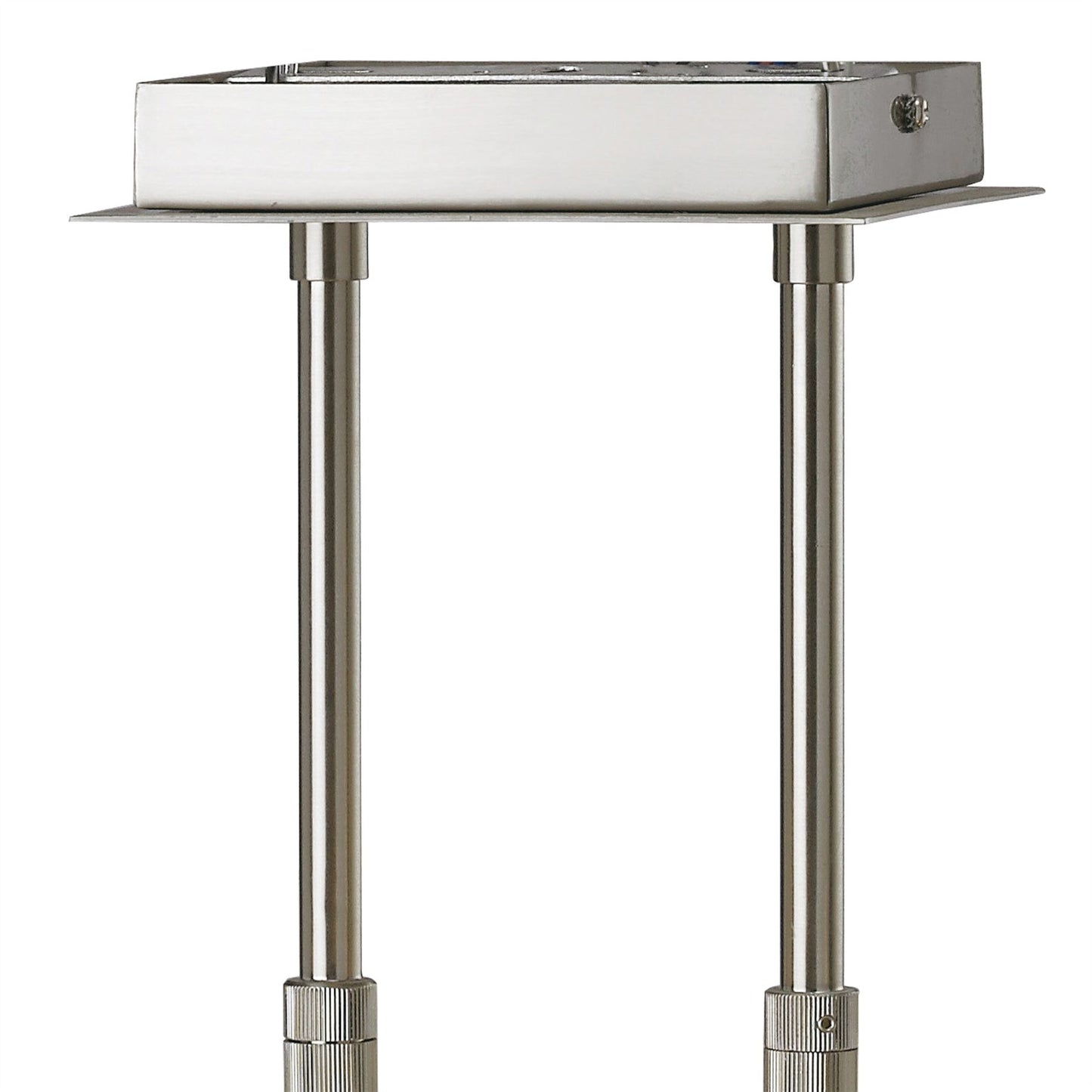 Diyas Elsa Rectangular Telescopic  6 Light G9 Satin Nickel/Crystal Ceiling Pendant Light Fitting