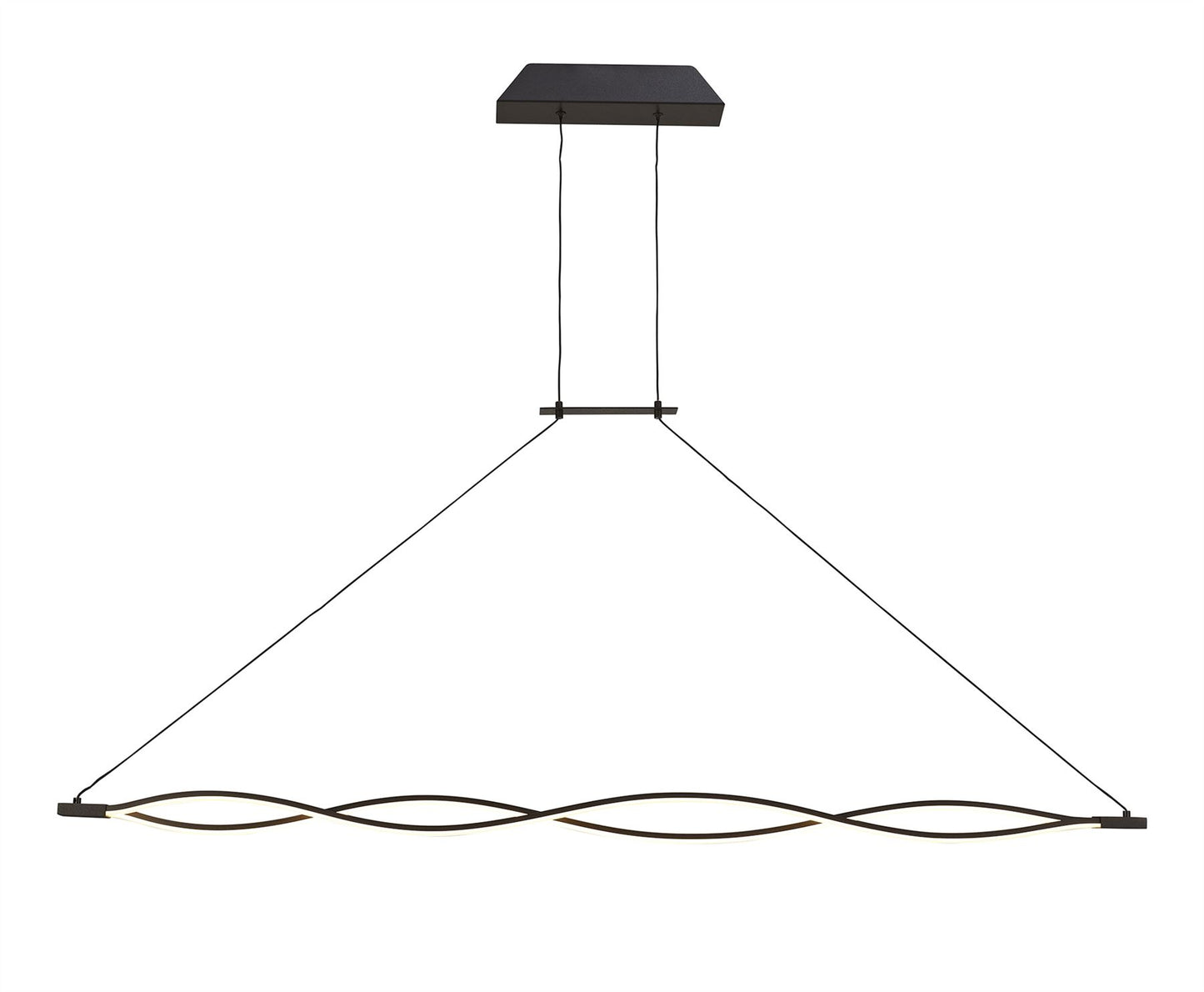 Mantra M5818 Sahara XL Linear Pendant 42W LED 2800K, 3400lm, Dimmable Frosted Acrylic, Brown Oxide, 3yrs Warranty