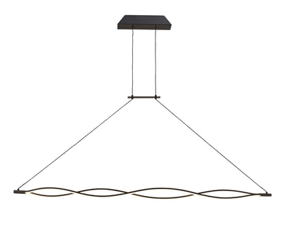 Mantra M5818 Sahara XL Linear Pendant 42W LED 2800K, 3400lm, Dimmable Frosted Acrylic, Brown Oxide, 3yrs Warranty