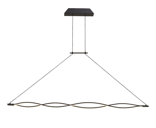 Mantra M5818 Sahara XL Linear Pendant 42W LED 2800K, 3400lm, Dimmable Frosted Acrylic, Brown Oxide, 3yrs Warranty