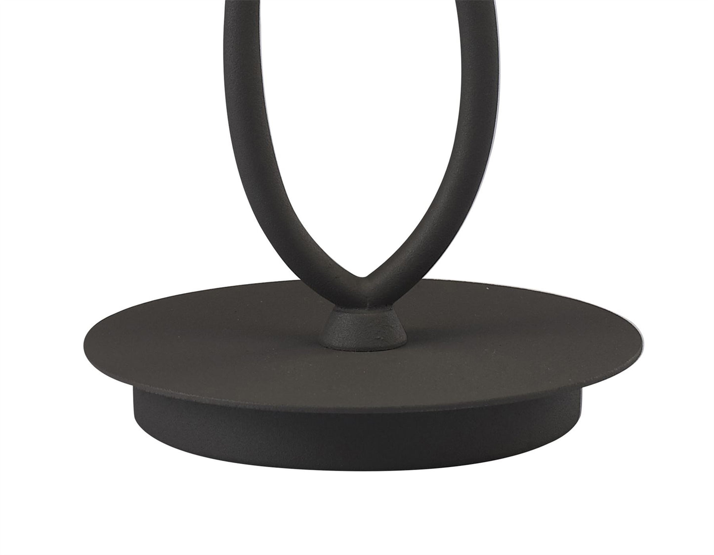 Mantra M3682 Lua Table Lamp 1 Light E27, Small Ash Grey with Ash Grey Shade