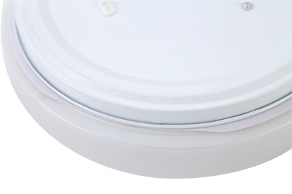Deco Joop IP44 24W LED Large Flush Ceiling Light, 4000K 2000lm CRI80, Polished Chrome with White Acrylic Diffuser