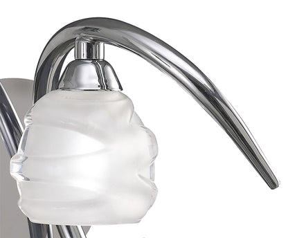 Mantra Loop Wall Light Switched 1 Light G9 ECO, Polished Chrome