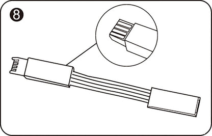 Techtouch Axis Connecting Cable Multi-Colour 5cm Strip