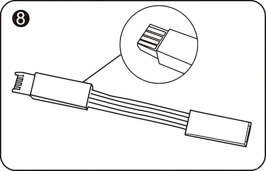 Techtouch Axis Connecting Cable Multi-Colour 5cm Strip