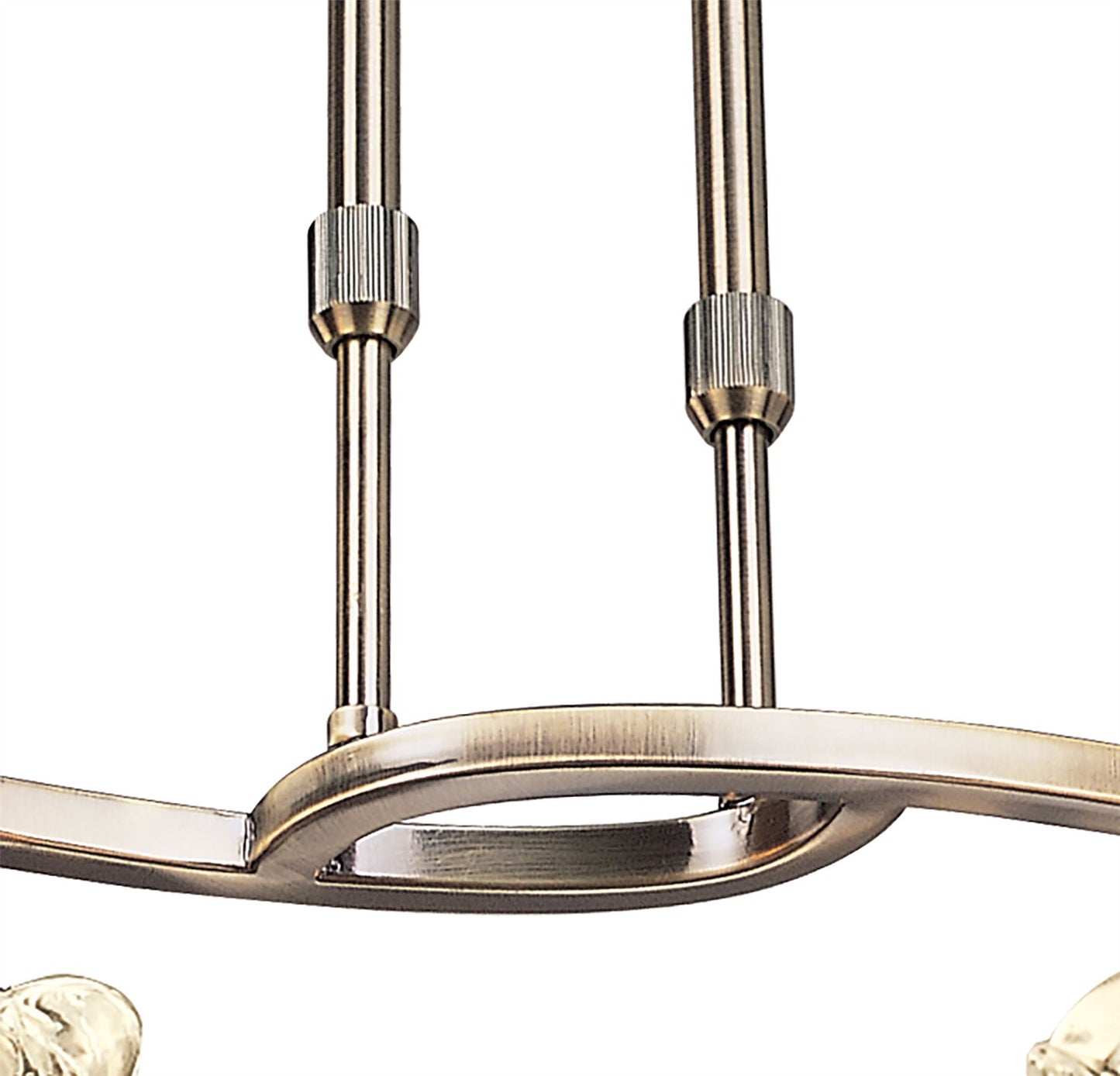 Mantra Rosa Del Desierto Telescopic Linear Pendant Line 4 Light G9, Antique Brass