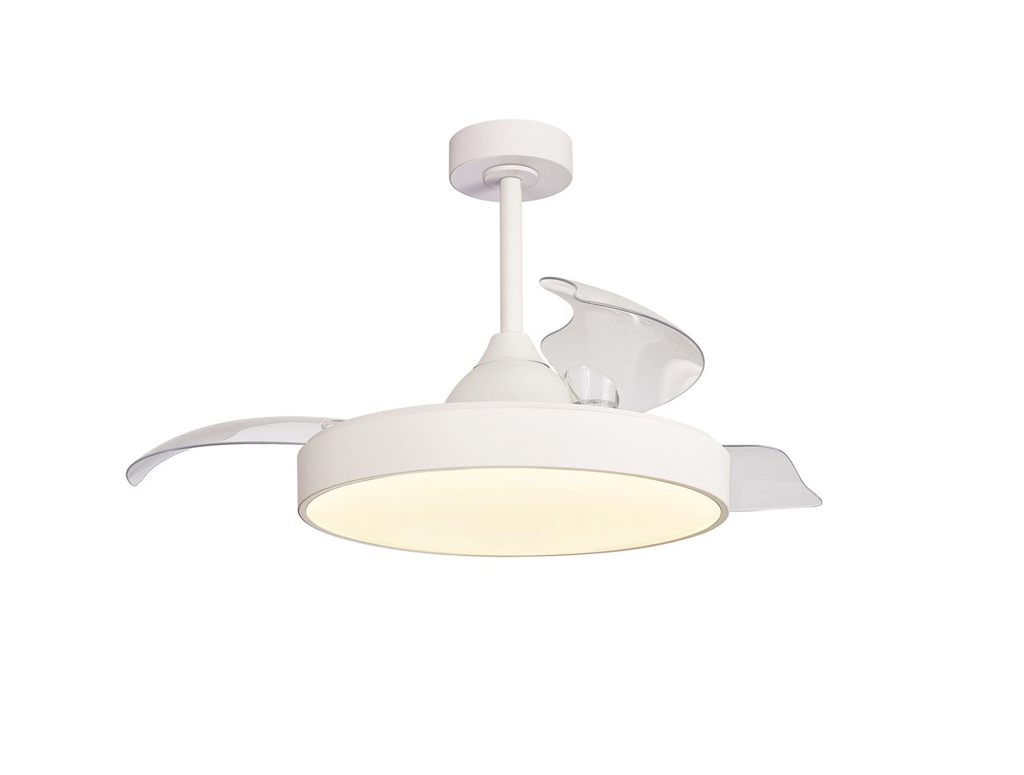 Alaska 50cm 50W LED Dimmable Ceiling Light With Built-In 30W DC Fan, 2700-5000K Remote & APP Control, 3300lm, White, 5yrs Warranty