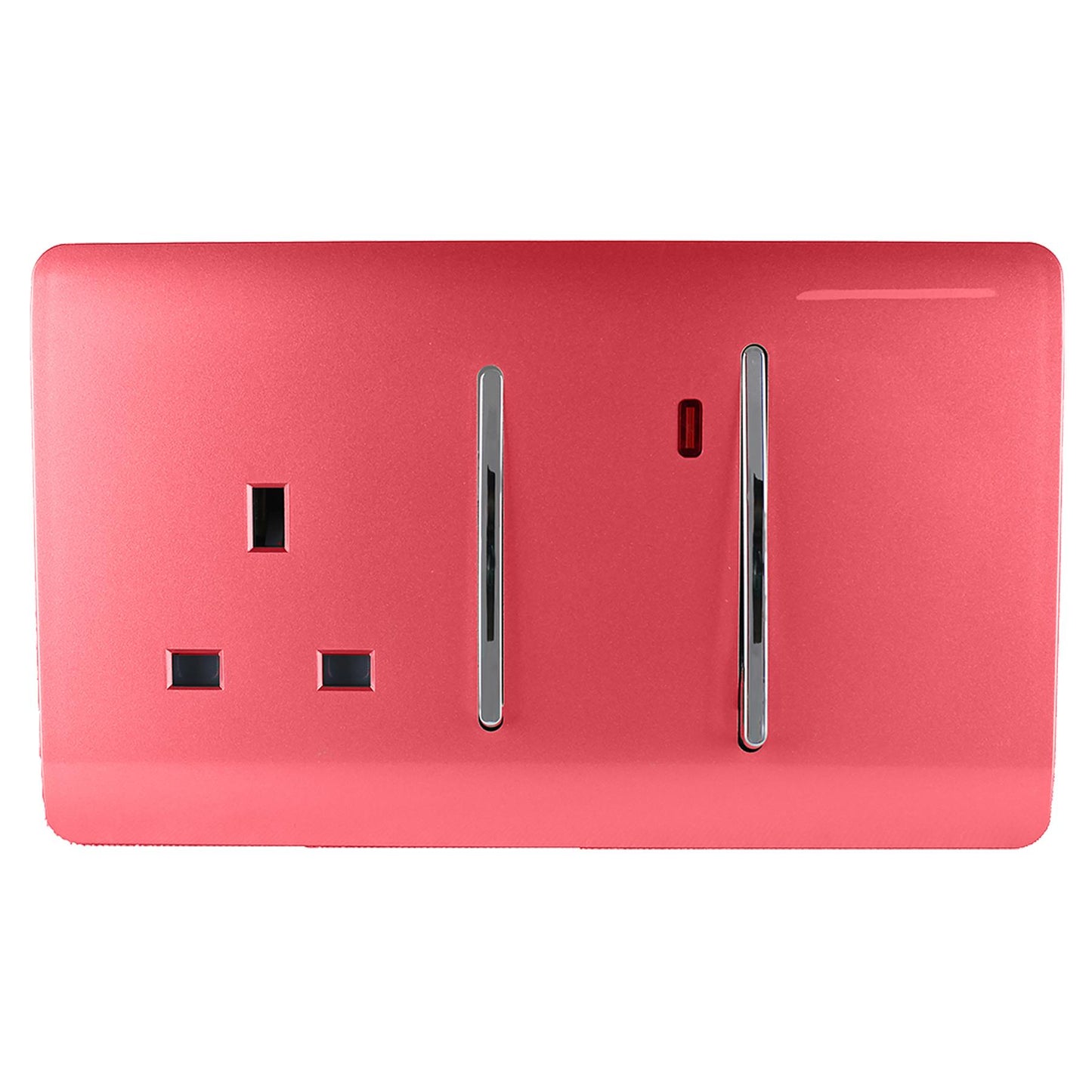 Trendi Artistic Modern Glossy 45 A Cooker Switch & Plug Socket Inc Neon Insert Strawberry