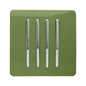 Trendi 4 Gang 2 Way Artistic Modern Glossy 10 Amp Rocker Tactile Light Switch Moss Green