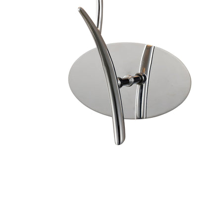 Mantra M1134/S Eve Wall Light Switched 1 Light E27, Polished Chrome with White Oval Shade - M1134/S