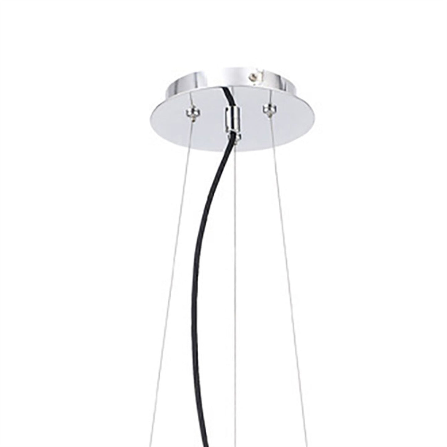 Diyas Niki 50cm  4 Light E14 with Black Shade Polished Chrome/Smoked Crystal Ceiling Pendant Light Fitting