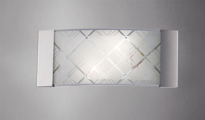 Diyas Aries Wall Light 2 Light E14 Polished Chrome/Glass