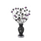 Diyas Home Nevada Aluminium (DH) Nevada Crystal Table Lamp 4 Light G4 Black/Purple, NOT LED/CFL Compatible