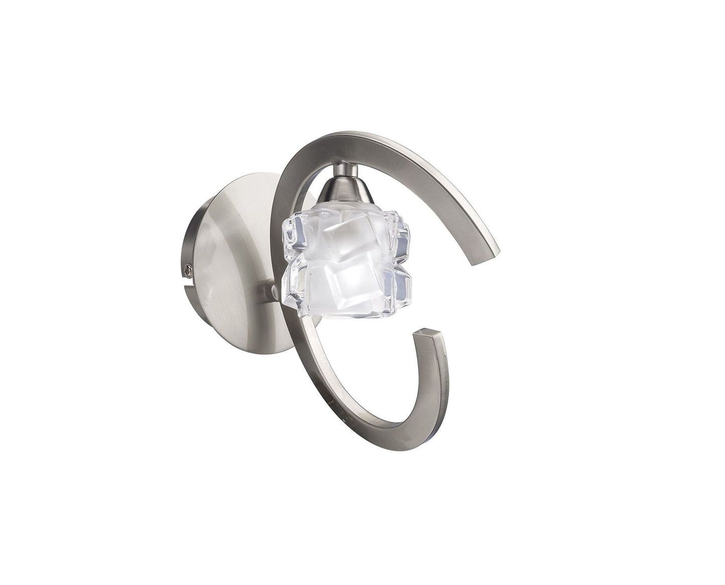 Mantra M1855/S Ice Wall Light Switched 1 Light G9 ECO, Satin Nickel - M1855/S