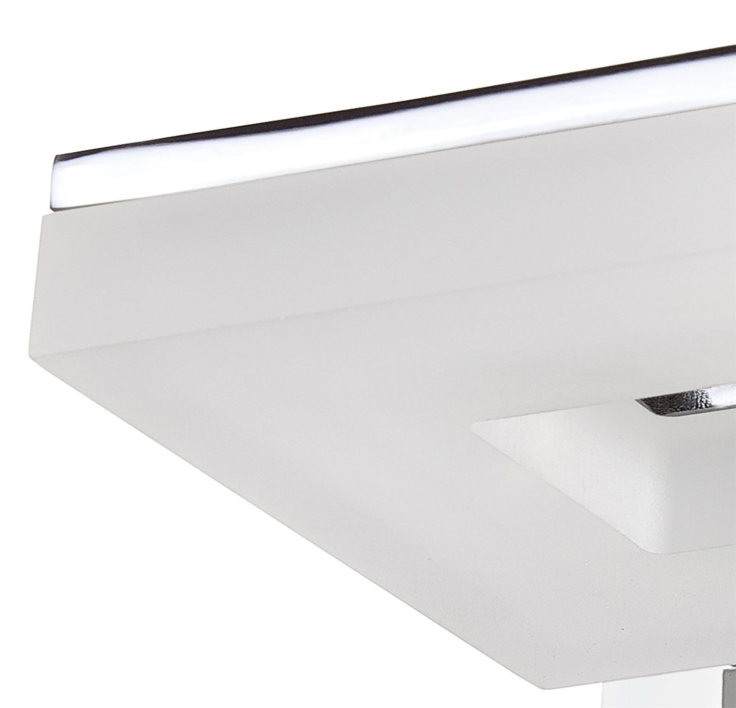 Mantra Fusion Marc Wall Light 1 Light 5W LED 3000K IP44, 450lm, Polished Chrome/Frosted Acrylic, 3yrs Warranty