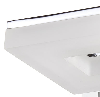 Mantra Fusion Marc Wall Light 1 Light 5W LED 3000K IP44, 450lm, Polished Chrome/Frosted Acrylic, 3yrs Warranty