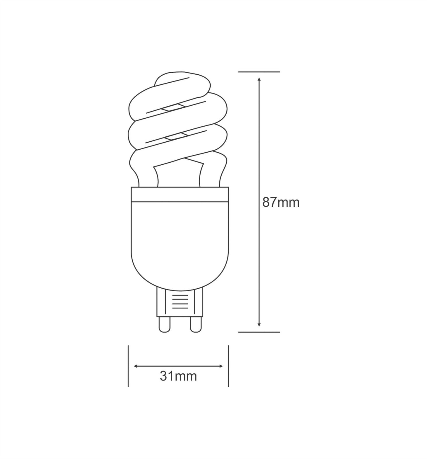 Luxram Geniss Ultra Compact 2700K G9 9W Fluorescent Compact