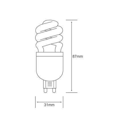 Luxram Geniss Ultra Compact 2700K G9 9W Fluorescent Compact