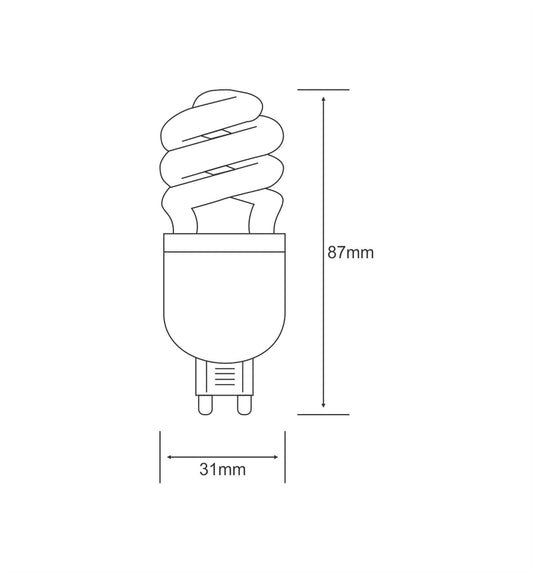 Luxram Geniss Ultra Compact 2700K G9 9W Fluorescent Compact
