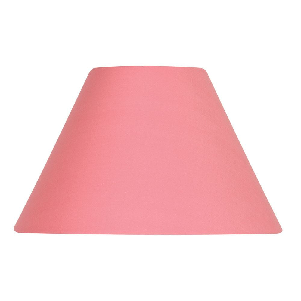 Oaks Lighting S501/8 Cotton Coolie Lampshade 200mm - Reversable Gimbal Light Shade - Salmon