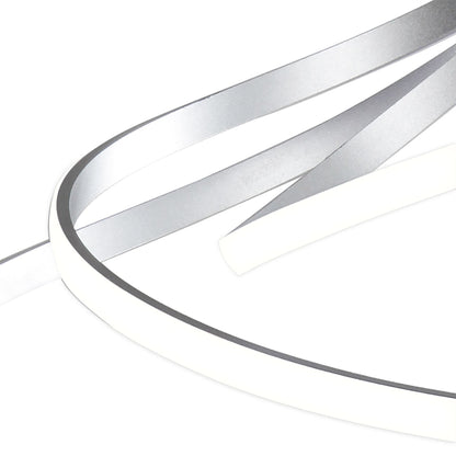 Mantra M5003 Nur XL Semi Ceiling 80W LED 3000K, 6200lm, Silver/Frosted Acrylic/Polished Chrome, 3yrs Warranty - M5003 Ceiling