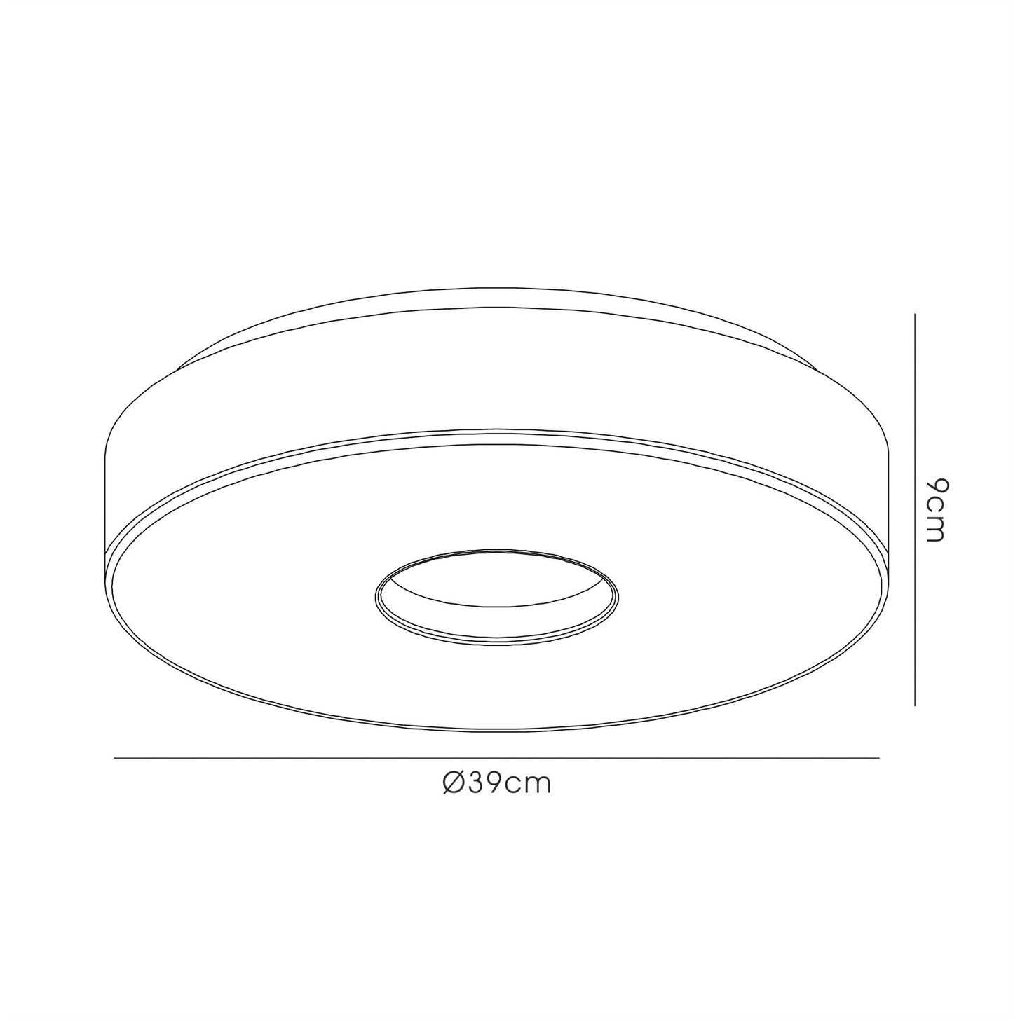 Deco Joop IP44 24W LED Large Flush Ceiling Light, 4000K 2000lm CRI80, Polished Chrome with White Acrylic Diffuser