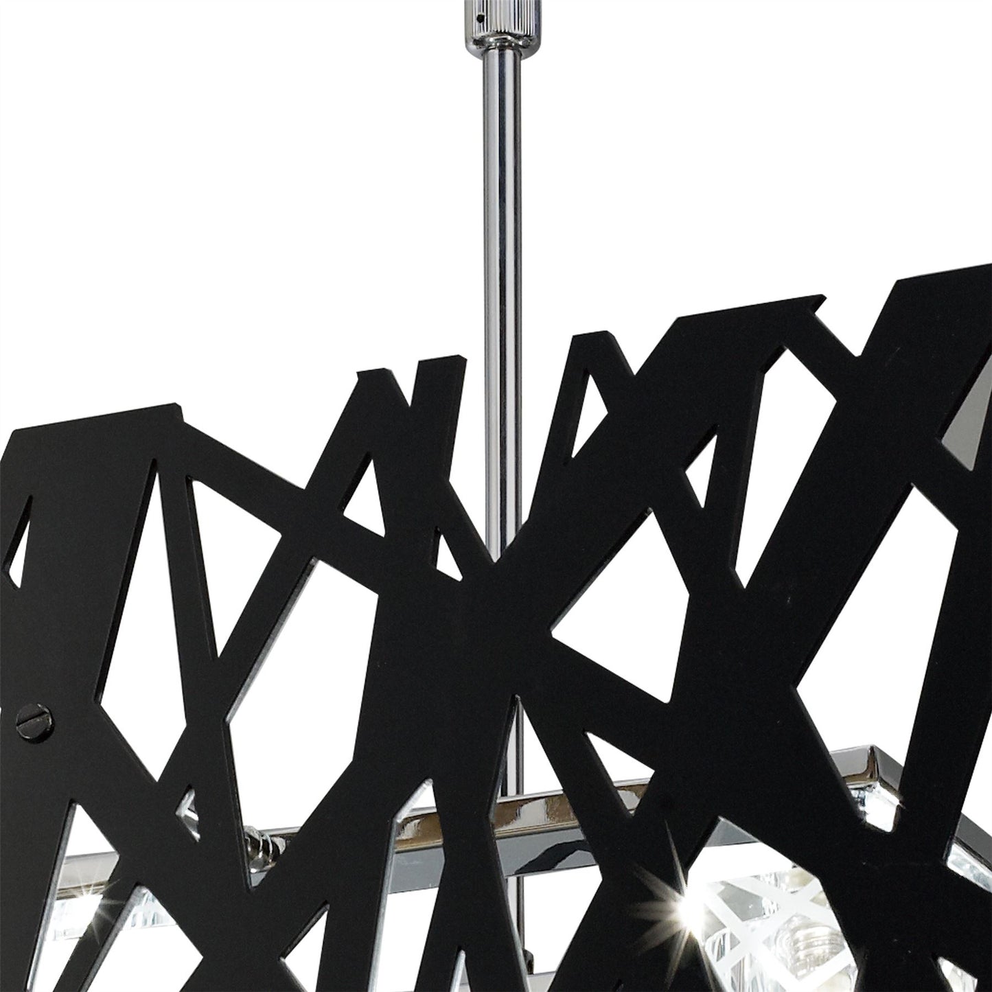 Mantra Tokio Square Telescopic 6 Light G9, Gloss Black/Polished Chrome