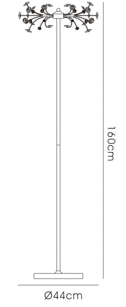 Diyas Savanna Floor Lamp 3 Light G9 Polished Chrome/Crystal, NOT LED/CFL Compatible