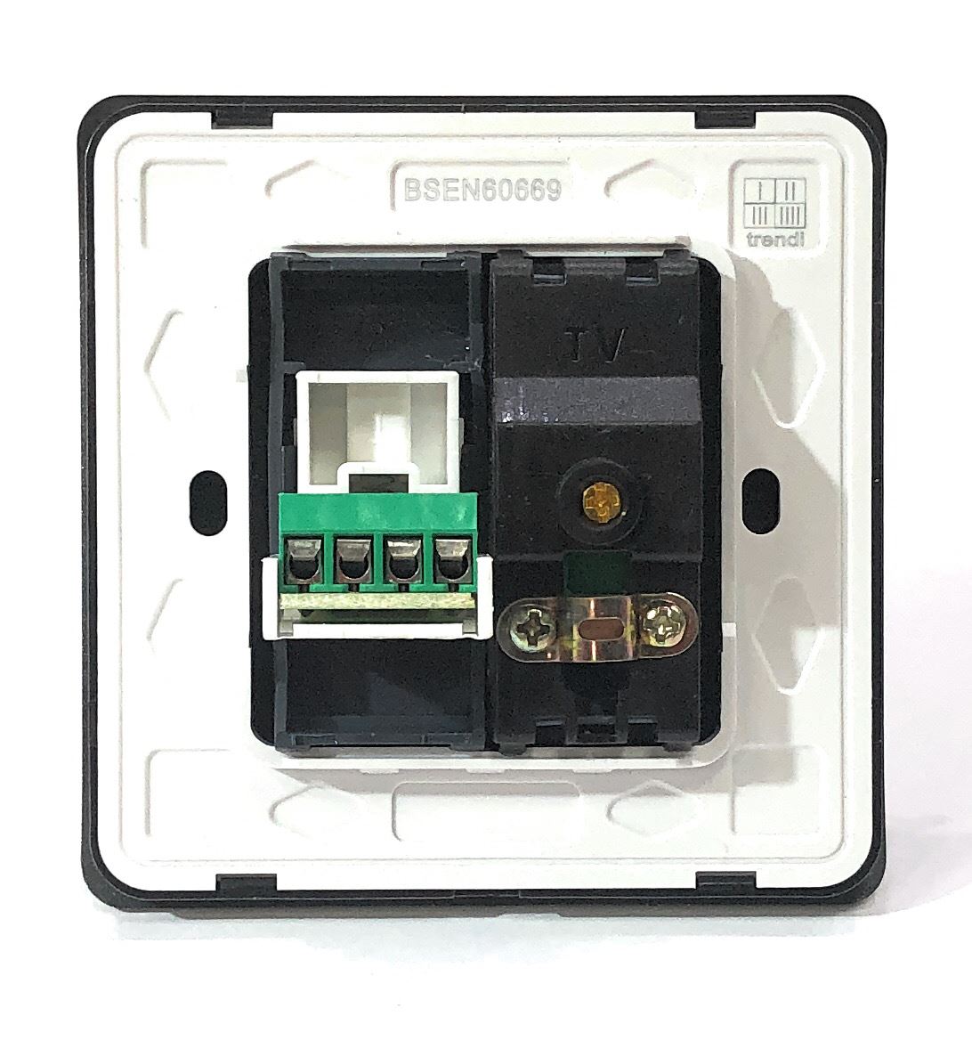 Trendi Artistic Modern TV Co-axial Socket + Telephone Socket Gold ART-TLP+TVGO