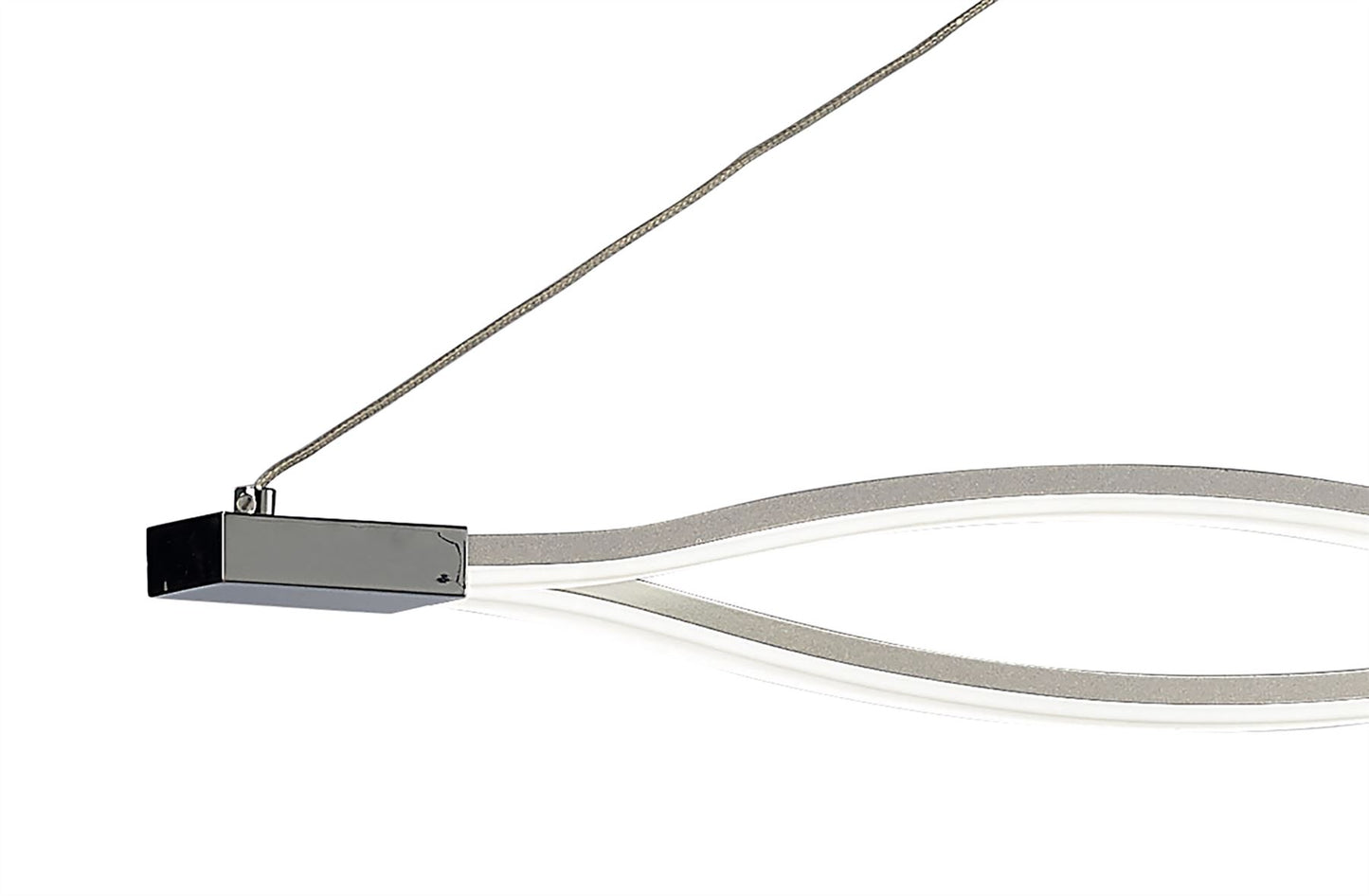 Mantra M4860 Sahara Linear Pendant 36W LED 3000K, 2520lm, Silver, Frosted Acrylic, Polished Chrome, 3yrs Warranty
