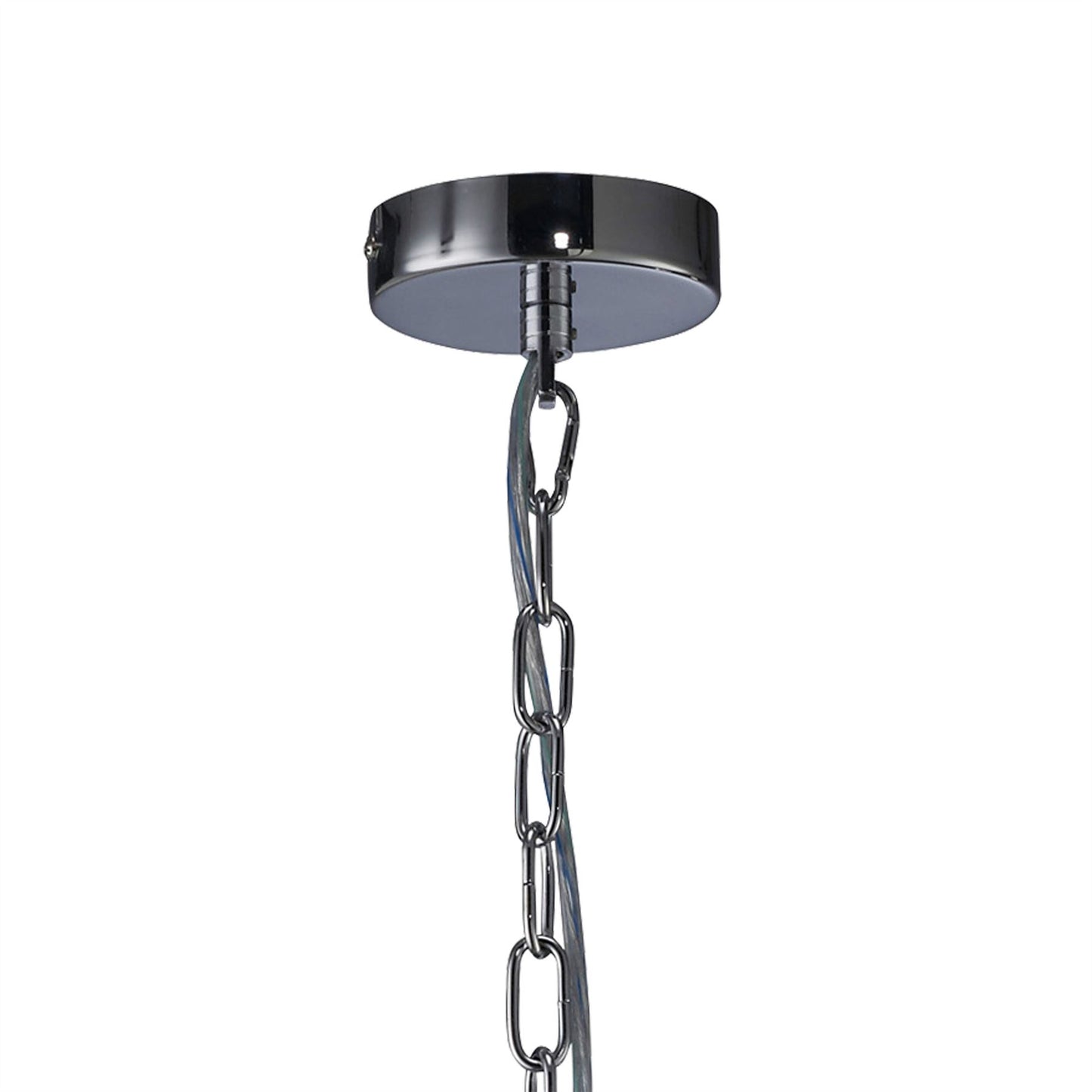 Diyas Willow 50cm  WITHOUT SHADE 3 Light E14 Polished Chrome/Crystal Ceiling Pendant Light Fitting