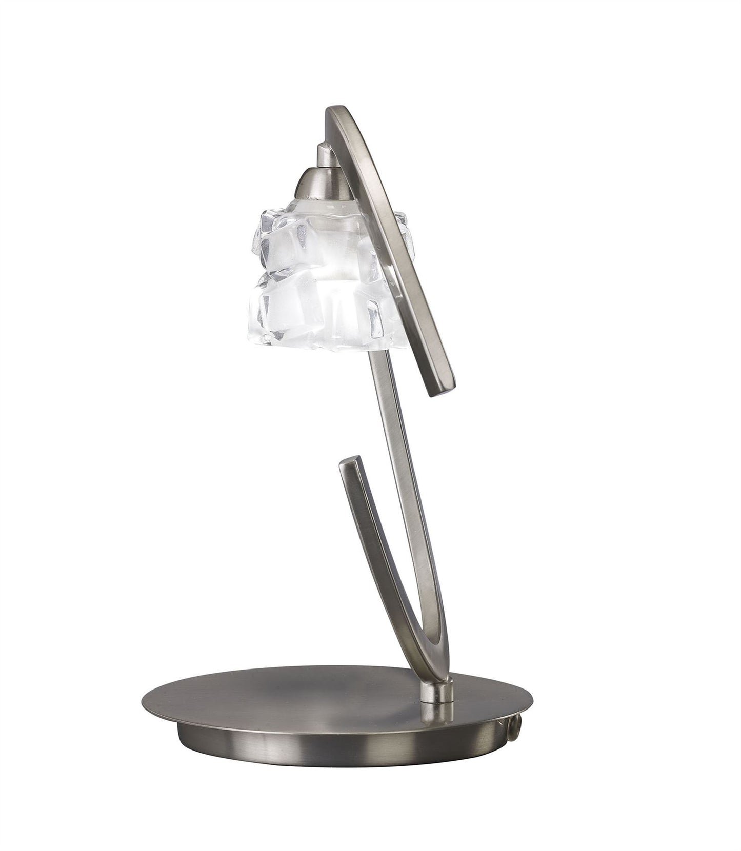 Mantra M1856 Ice Table Lamp 1 Light G9 ECO, Satin Nickel