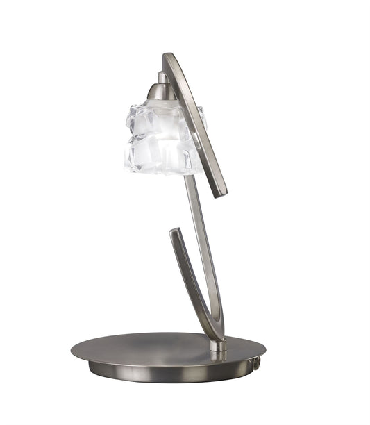 Mantra M1856 Ice Table Lamp 1 Light G9 ECO, Satin Nickel