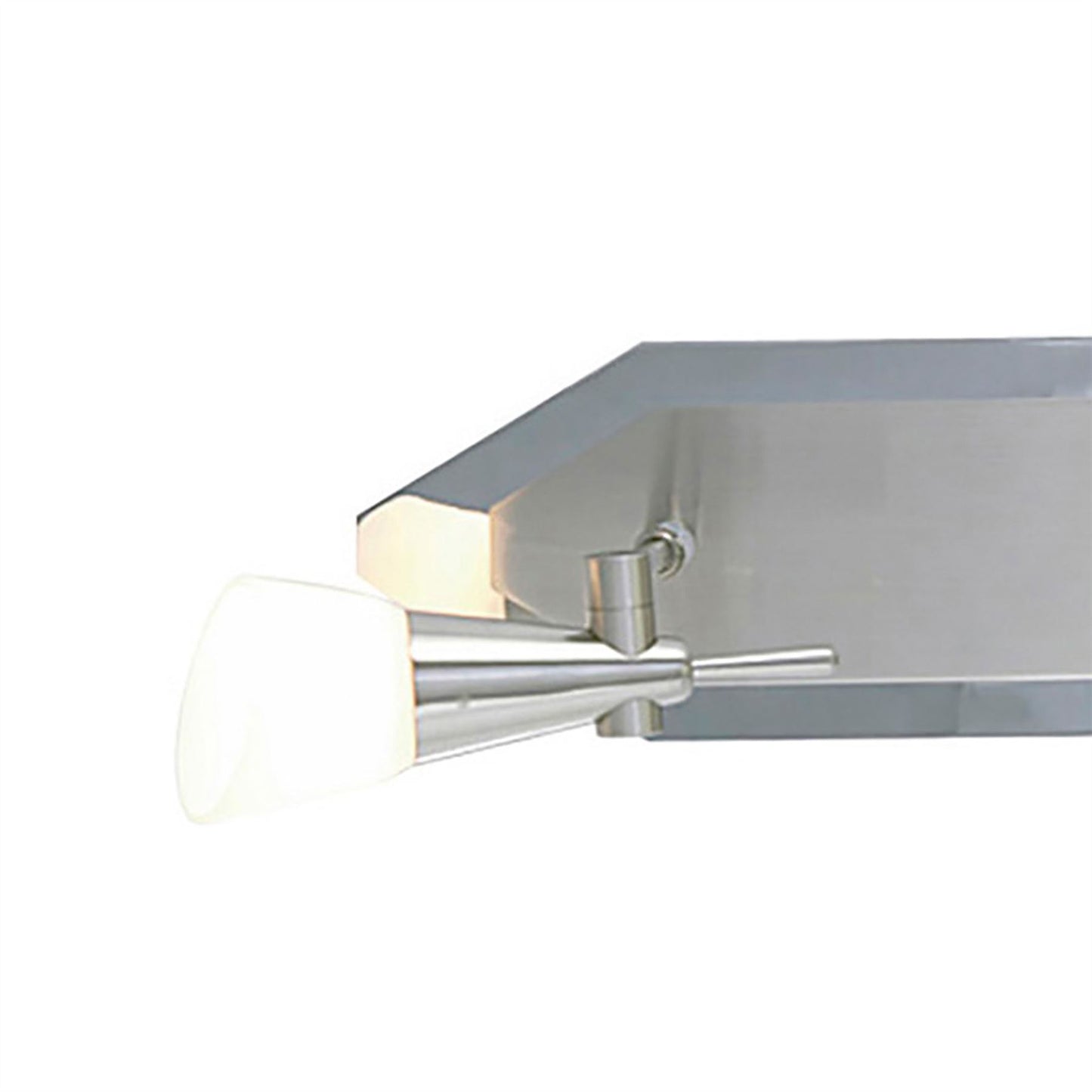 Diyas Diama Rectangular Flush G9 2 Light G9 Nickel/Polished Chrome/Opal Glass