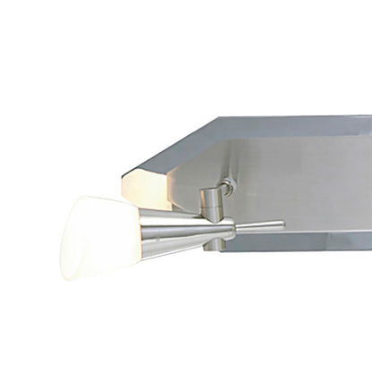 Diyas Diama Rectangular Flush G9 2 Light G9 Nickel/Polished Chrome/Opal Glass