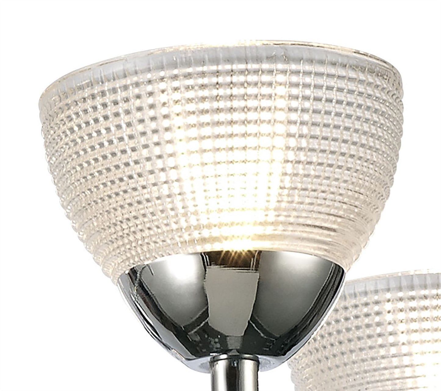 Deco Avalon Ceiling 5 Light G9 Pendant/Semi Ceiling Light, Polished Chrome with Clear Prismatic Glass