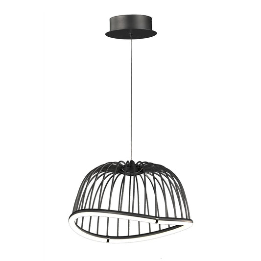 Mantra Celeste Pendant 41cm Round, 20W LED, 3000K, 1400lm, Black, 3yrs Warranty