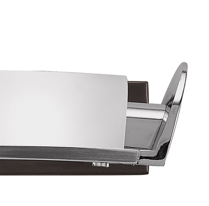 Mantra Zira Wall Light Switched 2 Light G9, Polished Chrome/Frosted White Glass/Wenge
