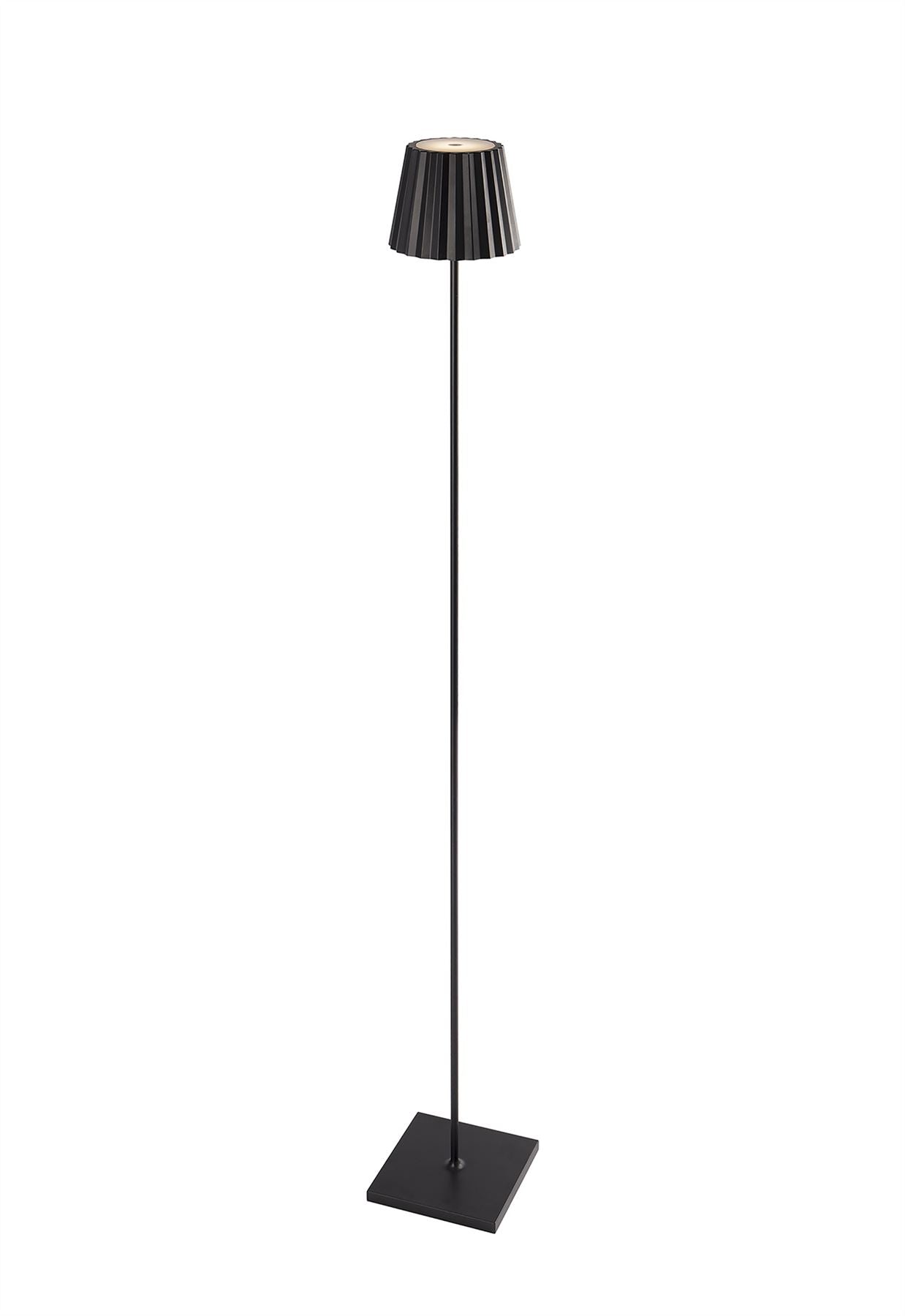 Mantra Fusion K2 Cordless K2 Rechargeable Battery Operated Floor Lamp, 2.2W LED, 3000K, 188lm, IP54, USB Charging Cable Included, Black, 3yrs Warranty