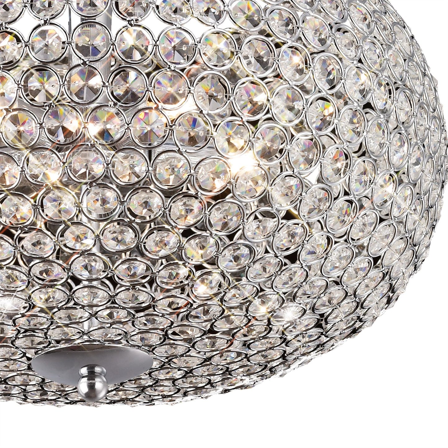 Diyas Vado 35cm Semi Flush 5 Light G9 Polished Chrome/Crystal