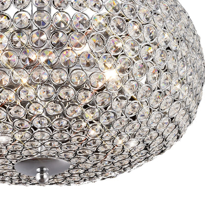 Diyas Vado 35cm Semi Flush 5 Light G9 Polished Chrome/Crystal