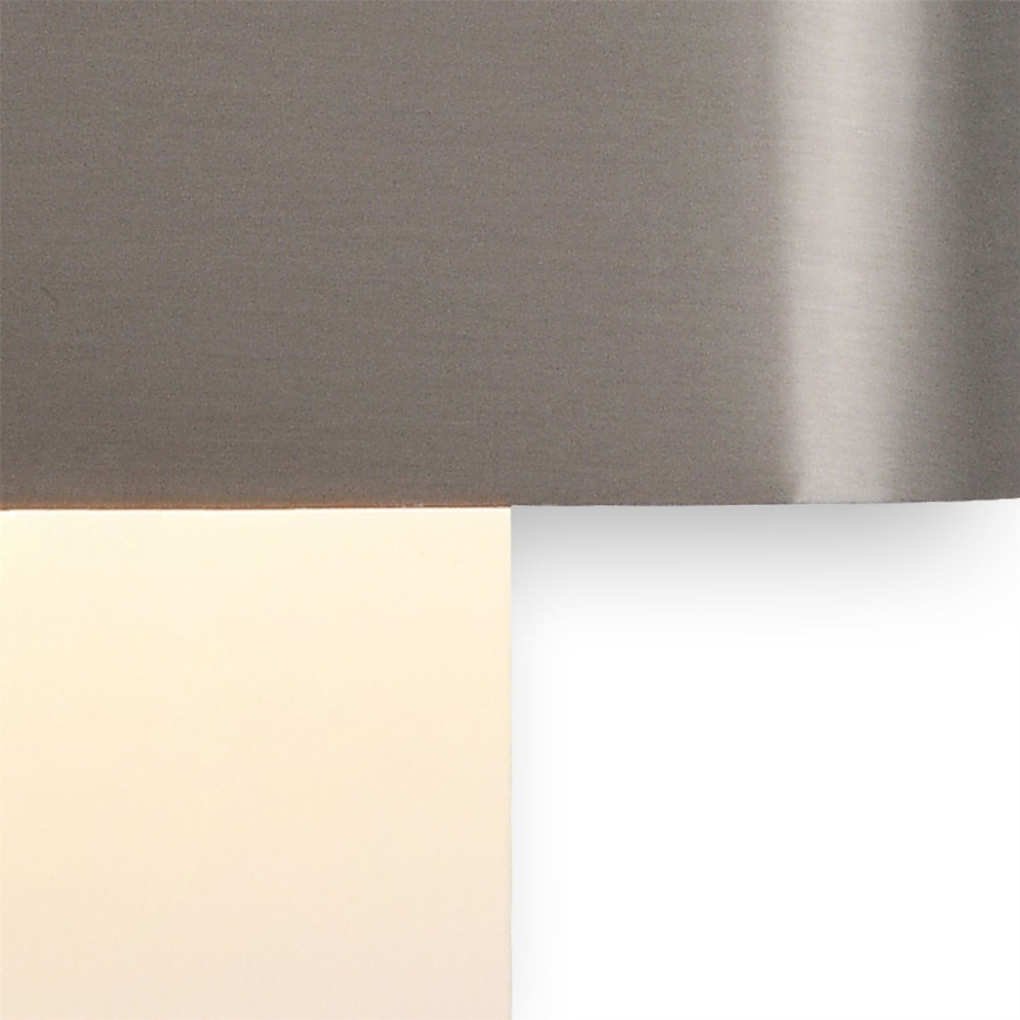 Deco Damo 2 Light G9 Flush Ceiling Light, White Base with Satin Nickel Centre Band