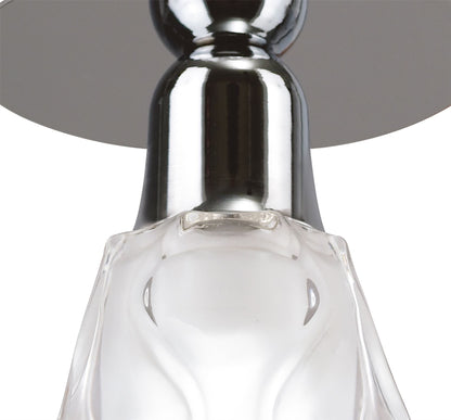 Mantra Amel 12cm Ceiling 1 Light L1/SGU10, Polished Chrome, CFL Lamps INCLUDED