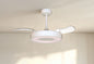 Coin Fan Mini Smart 40cm 36W LED Dimmable Ceiling With Built-In 25W DC Fan, 3000-5000K Remote, APP, Alexa & Google Voice Control, 5710lm, White