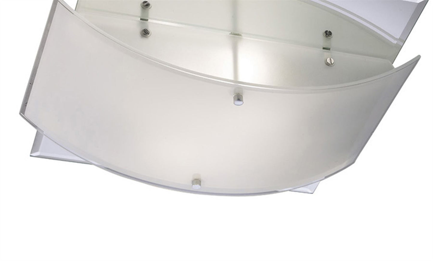 Diyas Vito Square Flush  2 Light E27 Polished Chrome/Mirror Ceiling Light Fitting