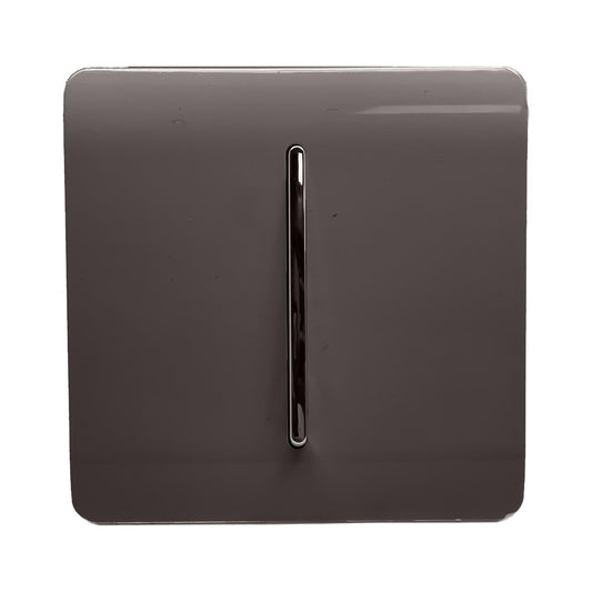 Trendi 1 Gang 3 Way Intermediate Artistic Modern Glossy 10 Amp Rocker Tactile Dark Brown