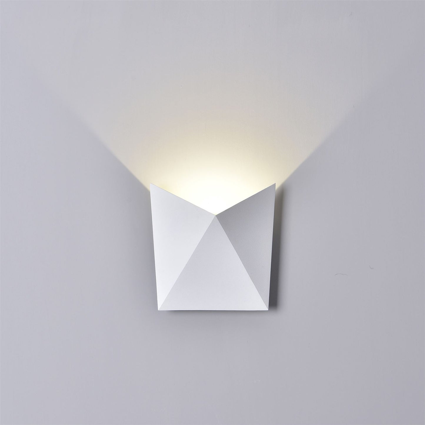 Mantra Fusion Triax Wall Light, 8W LED, 3000K, 750lm, IP54, Sand White, 3yrs Warranty