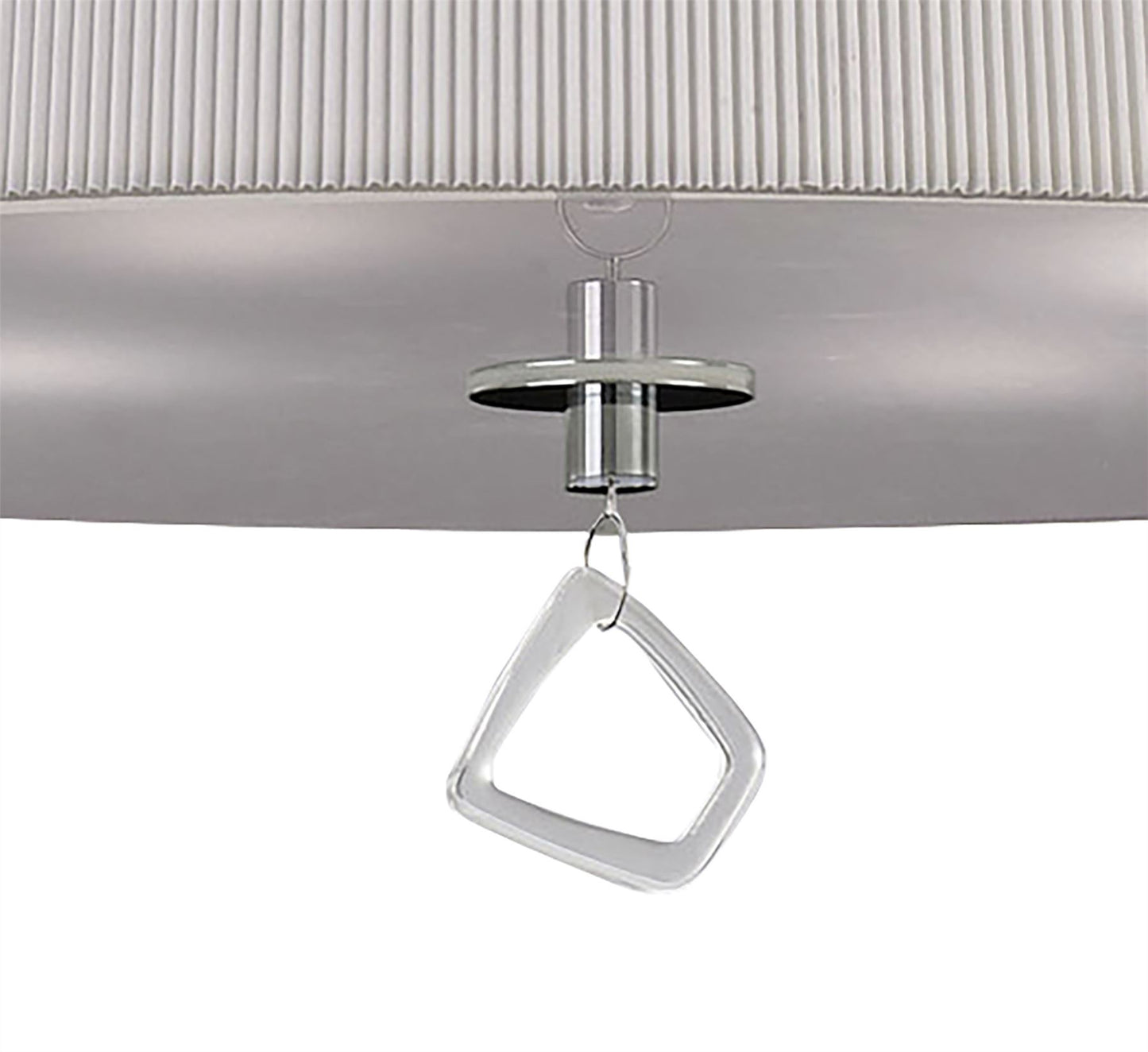Mantra M1644 Mara Pendant 4 Light E27 Round, Polished Chrome with Ivory White Shade